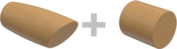 Innenlauf Gardinenstange Aluminium / Holz 20 mm Ø 2-läufig TALENT - Etta Edelstahl-Optik / Buche lackiert