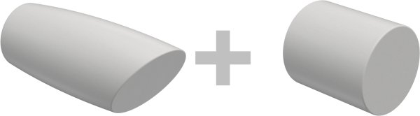 Innenlauf Gardinenstange Aluminium / Holz 20 mm Ø 2-läufig TALENT - Etta Edelstahl-Optik / Weiß lackiert