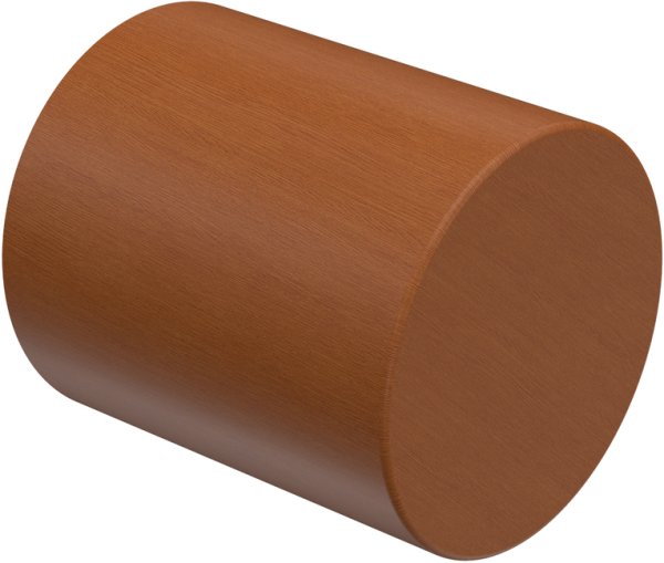 Gardinenstange Metall / Holz 20 mm Ø TALENA - Feta Weiß / Kirschbaum lackiert