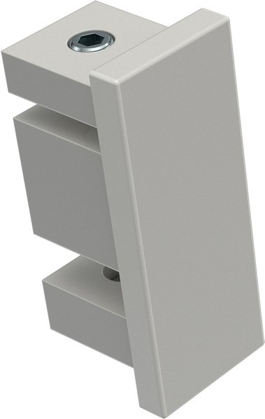 Innenlauf Gardinenstange Aluminium / Metall eckig 14x35 mm 2-läufig SMARTLINE - Paxo Edelstahl-Optik / Weiß