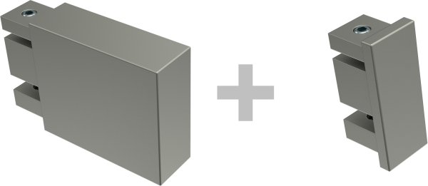 Innenlauf Gardinenstange Deckenmontage Edelstahl-Optik eckig 14x35 mm 4-läufig SMARTLINE - Lox