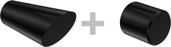 Innenlauf Gardinenstange Aluminium / Metall 20 mm Ø 2-läufig PRESTIGE - Bento Edelstahl-Optik / Schwarz