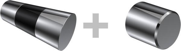 Innenlauf Gardinenstange Aluminium / Metall 20 mm Ø 2-läufig PRESTIGE - Tanara Chrom