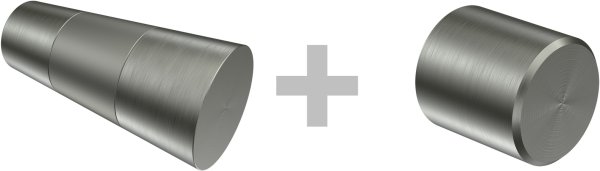 Innenlauf Gardinenstange Edelstahl-Optik 20 mm Ø 2-läufig PLATON - Tanara