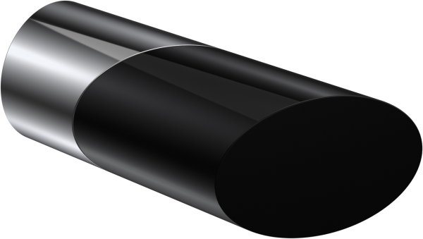 Innenlauf Gardinenstange Aluminium / Metall 20 mm Ø PRESTIGE - Verano Schwarz