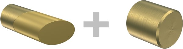 Rundrohr-Innenlauf Gardinenstange Edelstahl-Optik / Messing-Optik 20 mm Ø 2-läufig PRESTIGE - Verano