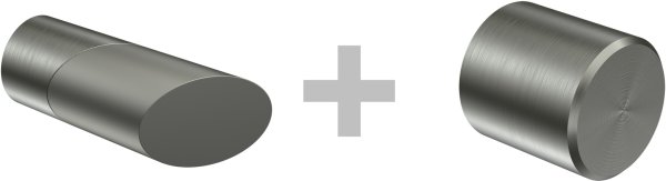 Rundrohr-Innenlauf Gardinenstange Edelstahl-Optik 20 mm Ø 2-läufig PRESTIGE - Verano