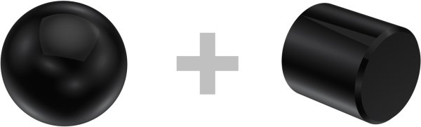 Innenlauf Gardinenstange Aluminium / Metall 20 mm Ø 2-läufig PRESTIGE - Luino Messing-Optik / Schwarz