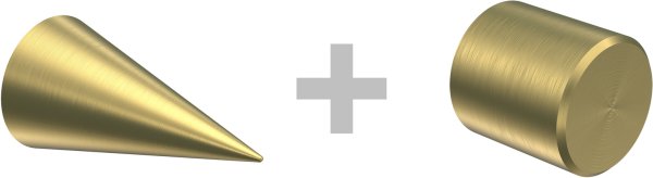 Rundrohr-Innenlauf Gardinenstange Messing-Optik 20 mm Ø 2-läufig PRESTIGE - Savio