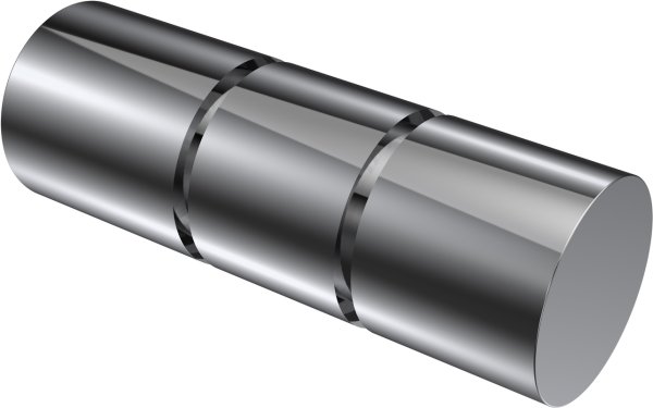 Gardinenstange Metall 20 mm Ø PRESTIGE - Elanto Edelstahl-Optik / Chrom