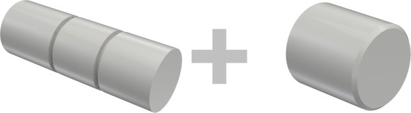 Innenlauf Gardinenstange Aluminium / Metall 20 mm Ø 2-läufig PRESTIGE - Elanto Edelstahl-Optik / Weiß