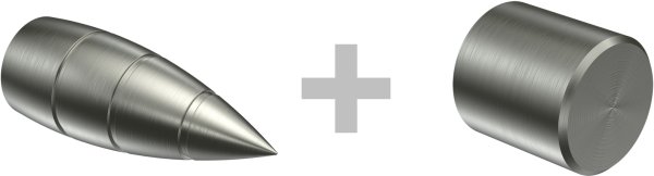 Innenlauf Gardinenstange Edelstahl-Optik 20 mm Ø 2-läufig PRESTIGE - Samanto