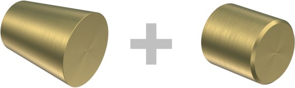 Rundrohr-Innenlauf Gardinenstange Messing-Optik 20 mm Ø 2-läufig PRESTIGE - Sitra