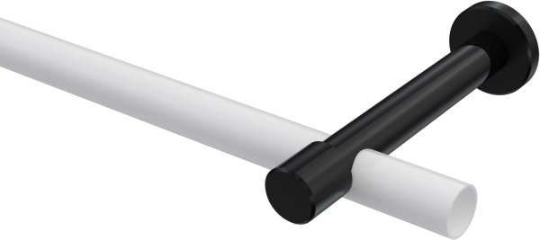 Träger Prestige Schwarz 1-läufig 10,5 cm für Gardinenstangen 20 mm Ø