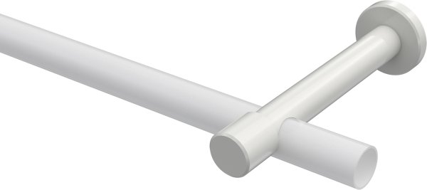 Träger Prestige Weiß 1-läufig 10,5 cm für Gardinenstangen 20 mm Ø