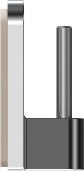 Klebehaken Chrom für Vitragestangen (4 Stück)