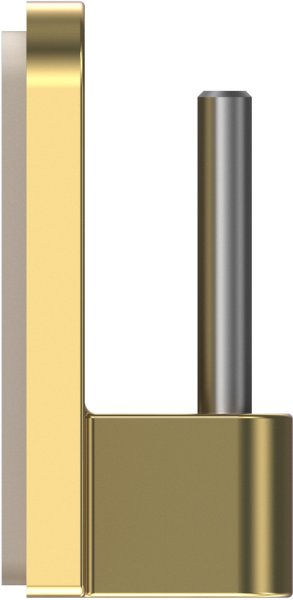 Klebehaken Messing-farbig für Vitragestangen (4 Stück)