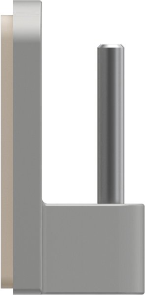 Klebehaken Silbergrau für Vitragestangen (4 Stück)