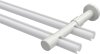 Träger Prestige Weiß 2-läufig 8 und 13 cm für Gardinenstangen 20 mm Ø 