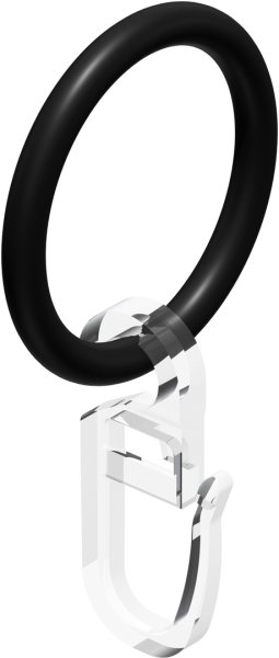 Ausziehbare Gardinenstange Metall / Kunststoff 16/13 mm Ø HERA - Livo Schwarz