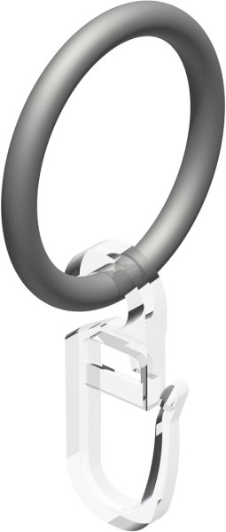 Ausziehbare Gardinenstange Metall / Kunststoff 16/13 mm Ø HERA - Livo Silbergrau