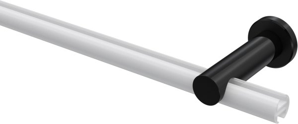 Träger Platon Schwarz 1-läufig 7,5 cm für Gardinenstangen 20 mm Ø