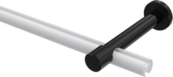 Träger Prestige Schwarz 1-läufig 10,5 cm für Gardinenstangen 20 mm Ø
