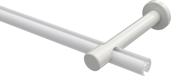 Träger Prestige Weiß 1-läufig 10,5 cm für Gardinenstangen 20 mm Ø