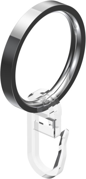 Gardinenstange Metall 20 mm Ø PLATON - Santo Edelstahl-Optik / Chrom