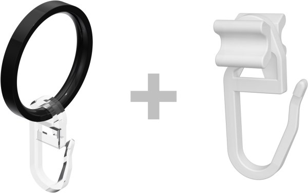 Rundrohr-Innenlauf Gardinenstange Aluminium / Metall 20 mm Ø 2-läufig PLATON - Santo Schwarz