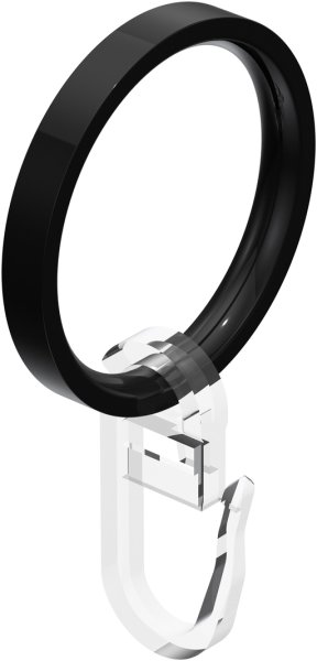 Gardinenstange Metall 20 mm Ø PLATON - Santo Messing-Optik / Schwarz