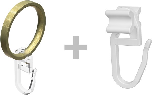 Rundrohr-Innenlauf Gardinenstange Edelstahl-Optik / Messing-Optik 20 mm Ø 2-läufig PLATON - Santo