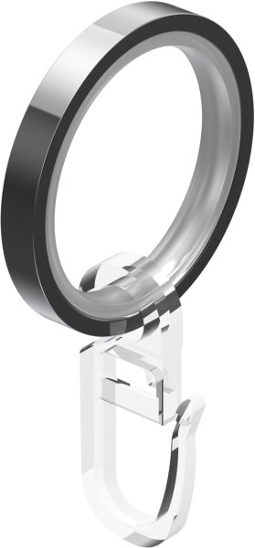 Gardinenstange Metall 20 mm Ø PRESTIGE - Santo Edelstahl-Optik / Chrom