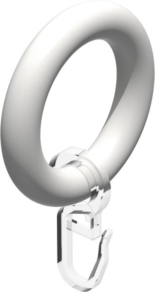 Gardinenstange Edelstahl / Holz Weiß lackiert 20 mm Ø TALENA - Feta