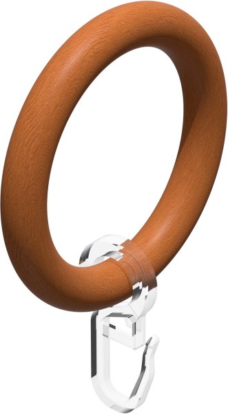 Gardinenstange Holz 28 mm Ø CLASSIC - Rondo Kirschbaum lackiert