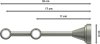 Gardinenstange Metall 16 mm Ø 2-läufig PRIMUS - Allegra Chrom matt 100 cm
