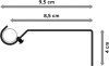 Gardinenstange Metall 16 mm Ø OLYMP - Lucan Schwarz (ohne Ringe) 200 cm