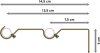 Gardinenstange Metall 16 mm Ø 2-läufig OLYMP - Alessia Messing Antik 100 cm