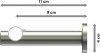 Gardinenstange Edelstahl 20 mm Ø TREND - Sirius 100 cm