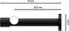Gardinenstange Metall 20 mm Ø PRESTIGE - Elanto Chrom / Schwarz 100 cm