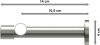 Gardinenstange Messing-Optik / Edelstahl-Optik 20 mm Ø PRESTIGE - Verano 100 cm