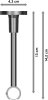 Gardinenstange Metall 20 mm Ø SONETTE - Sitra Messing Antik / Chrom (ohne Ringe) 420 cm (3 x 140 cm)