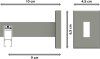 Innenlauf Gardinenstange Edelstahl-Optik eckig 14x35 mm SMARTLINE - Lox 100 cm