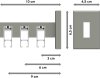 Innenlauf Gardinenstange Aluminium / Metall eckig 14x35 mm 3-läufig SMARTLINE - Paxo Weiß / Edelstahl-Optik 100 cm