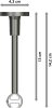 Innenlauf Gardinenstange Edelstahl-Optik 20 mm Ø SONETTE - Luino 100 cm