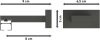 Innenlauf Gardinenstange Aluminium / Metall eckig 20x20 mm QUADLINE - Cubes Satin-Silber 100 cm