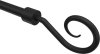 Endstücke Helix (Spirale) Schwarz für Gardinenstangen ausziehbar 16/13 mm Ø (2 Stück) 