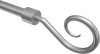 Endstücke Helix (Spirale) Silbergrau für Gardinenstangen ausziehbar 16/13 mm Ø (2 Stück) 