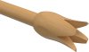 Endstücke Flower (Blume) Buche lackiert für Gardinenstangen 16 mm Ø (2 Stück) 