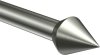 Endstücke Castello (Doppelkegel) Edelstahl-Optik für Gardinenstangen 16 mm Ø (2 Stück) 